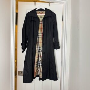 Black Burberry trench
